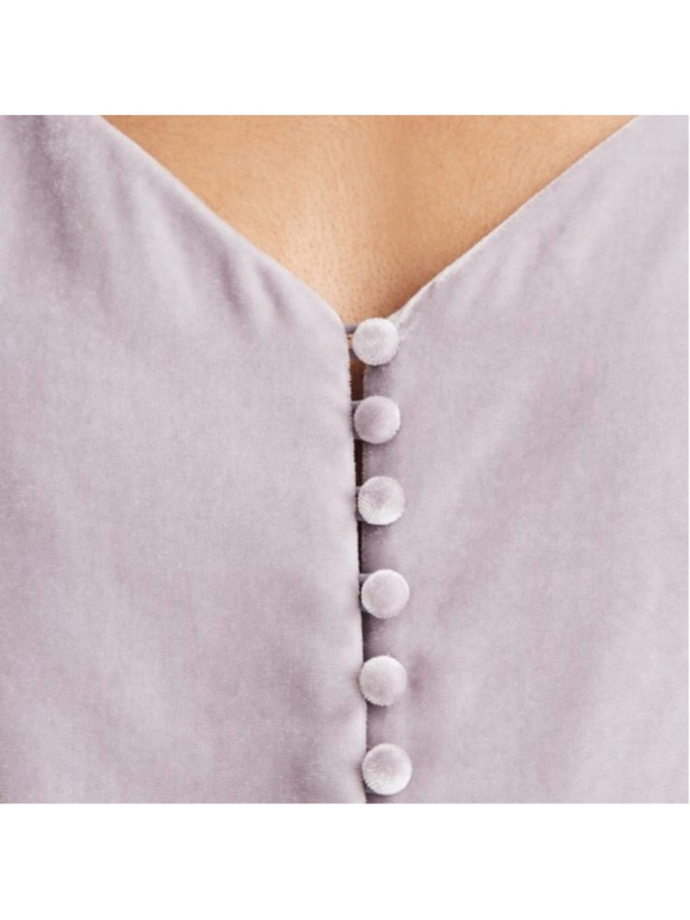 Madewell Velvet Button-Down Cami Thistle Lavender Women’s Size 6 - Picture 3 of 11